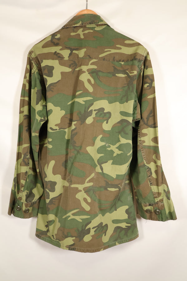 1967年頃契約　サイズタグ欠損　初期プリント　USMC ノンリップ ERDL ジャングルファティーグ　ジャケット　中古品