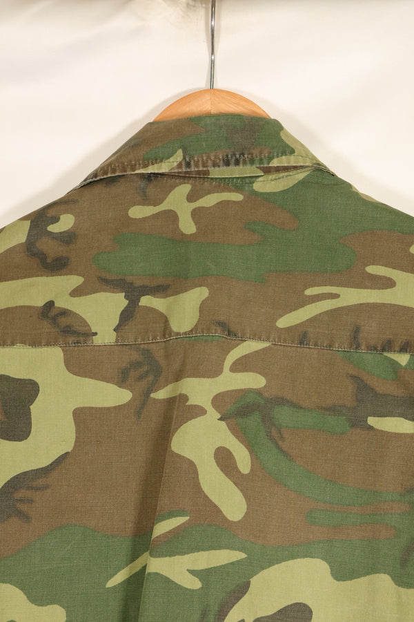 1967年頃契約　サイズタグ欠損　初期プリント　USMC ノンリップ ERDL ジャングルファティーグ　ジャケット　中古品