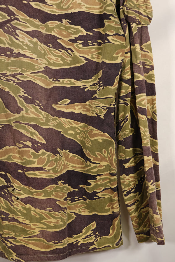 実物　レイトウォーパターン　USサイズ　タイガーストライプ　シャツ　ポケット改造あり　中古品