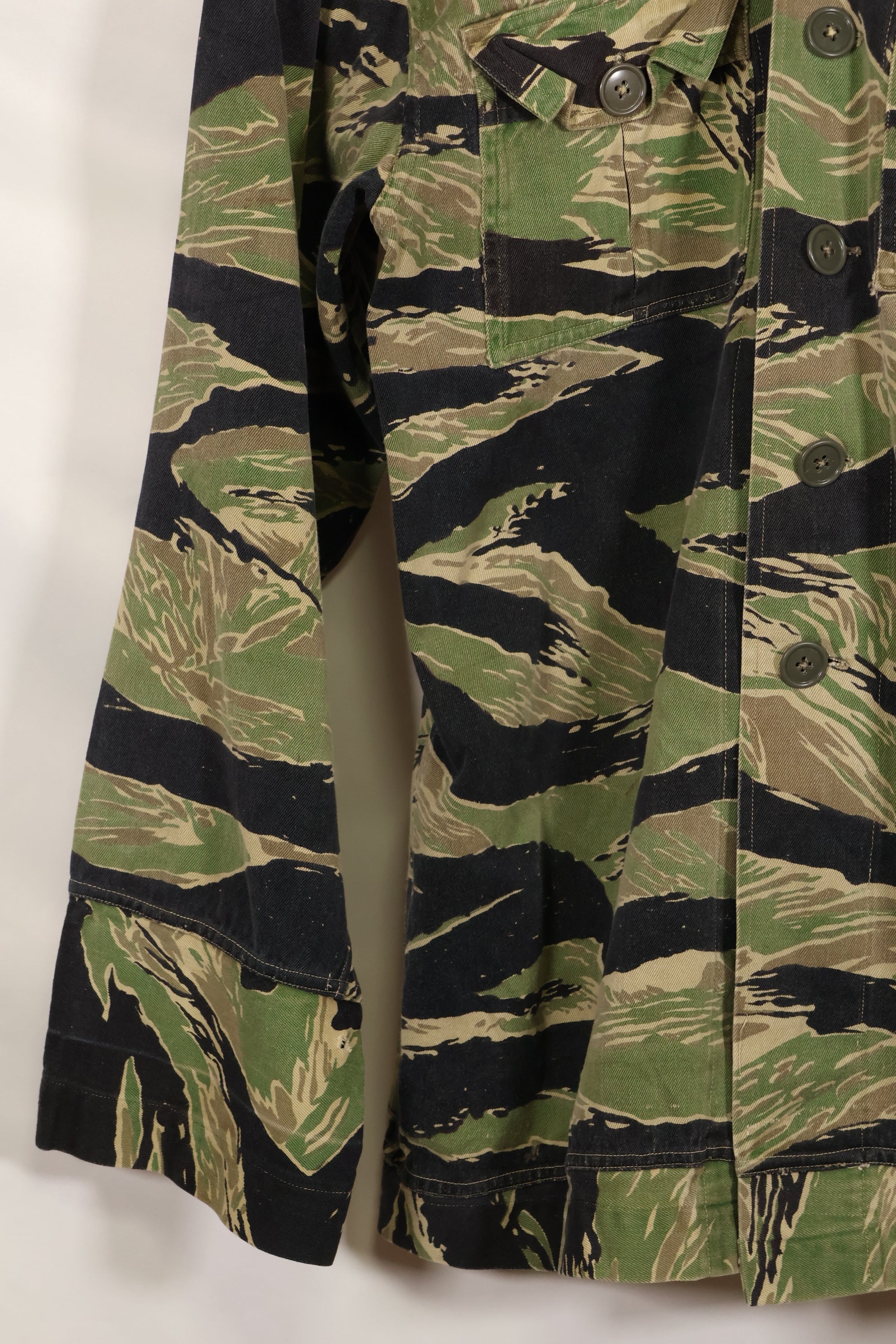 1960年代前半　ツイル生地　レア品　VNMC 1st Model タイガーストライプ　シャツ　テイラー製　中古品