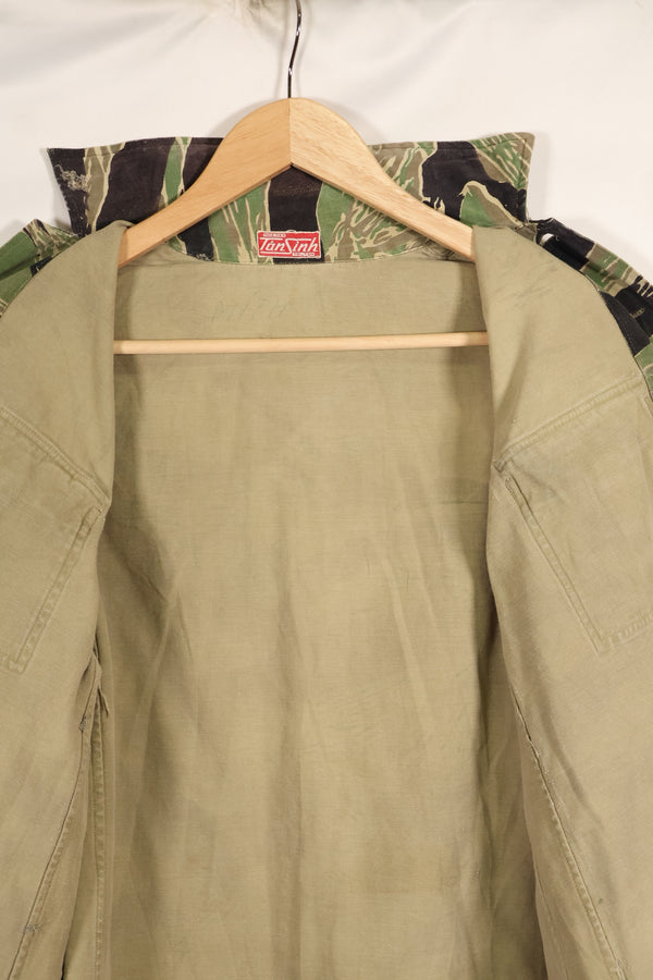 1960年代前半　ツイル生地　レア品　VNMC 1st Model タイガーストライプ　シャツ　テイラー製　中古品