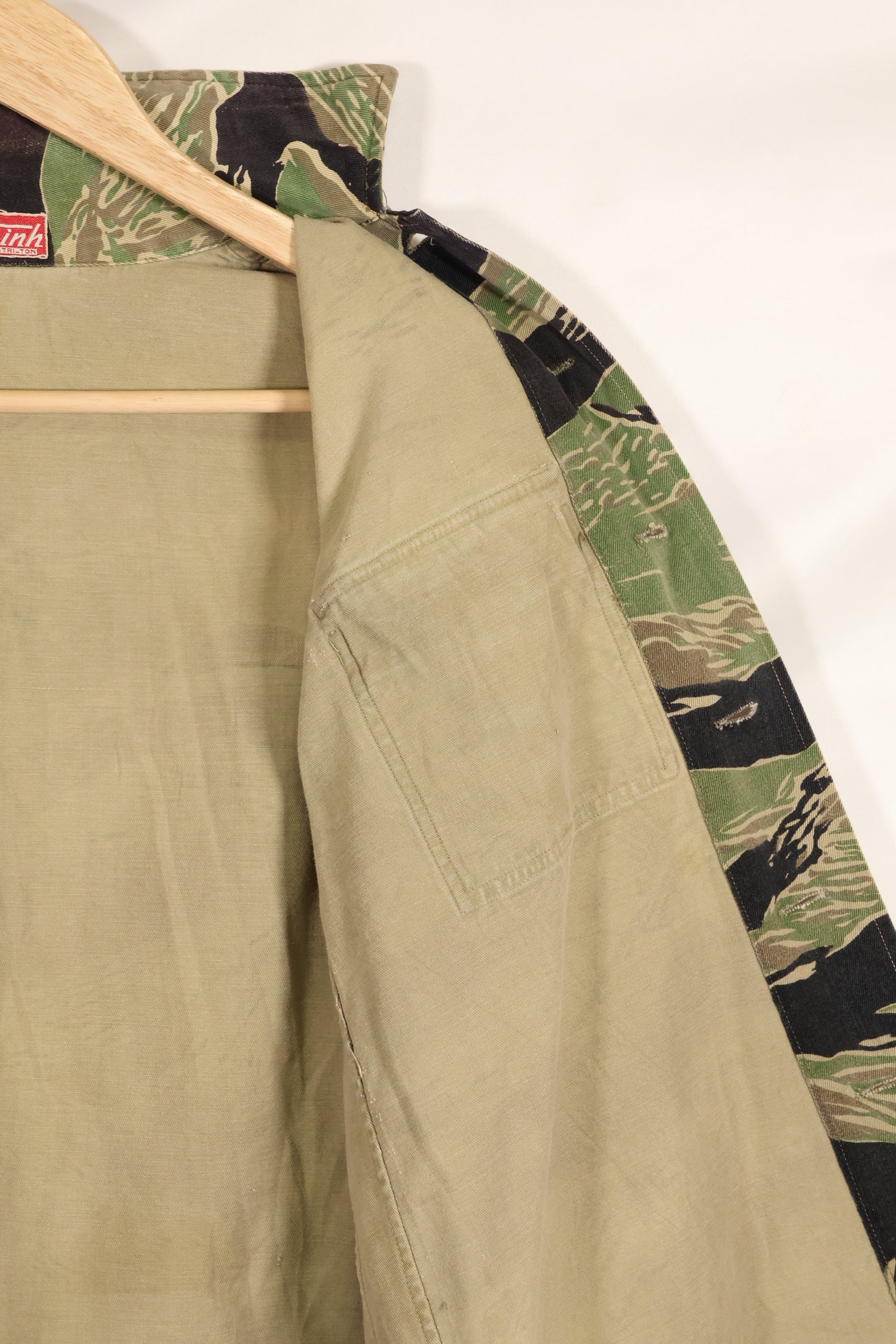 1960年代前半　ツイル生地　レア品　VNMC 1st Model タイガーストライプ　シャツ　テイラー製　中古品