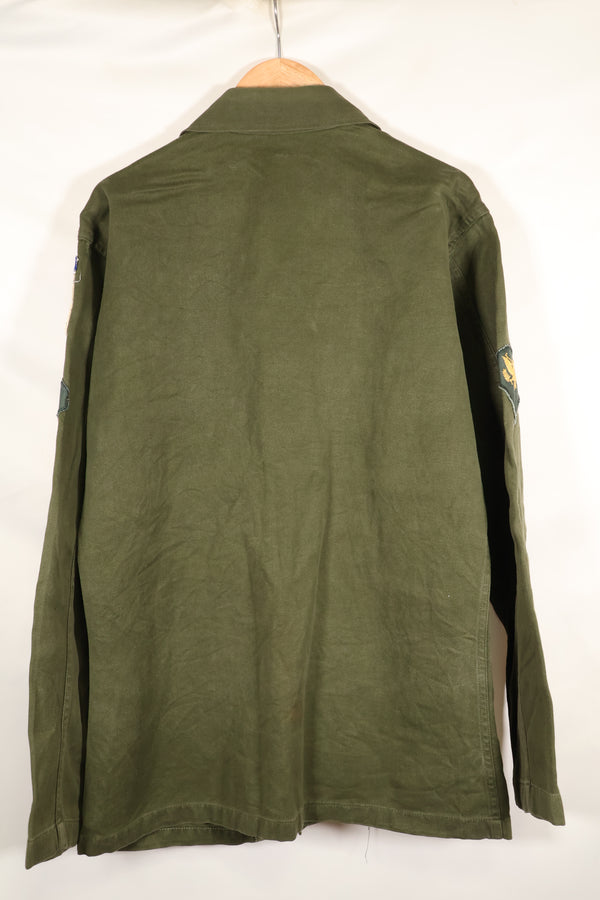 1960年代前半　173空挺旅団　OG-107 ユーティリティシャツ　徽章実物　中古品