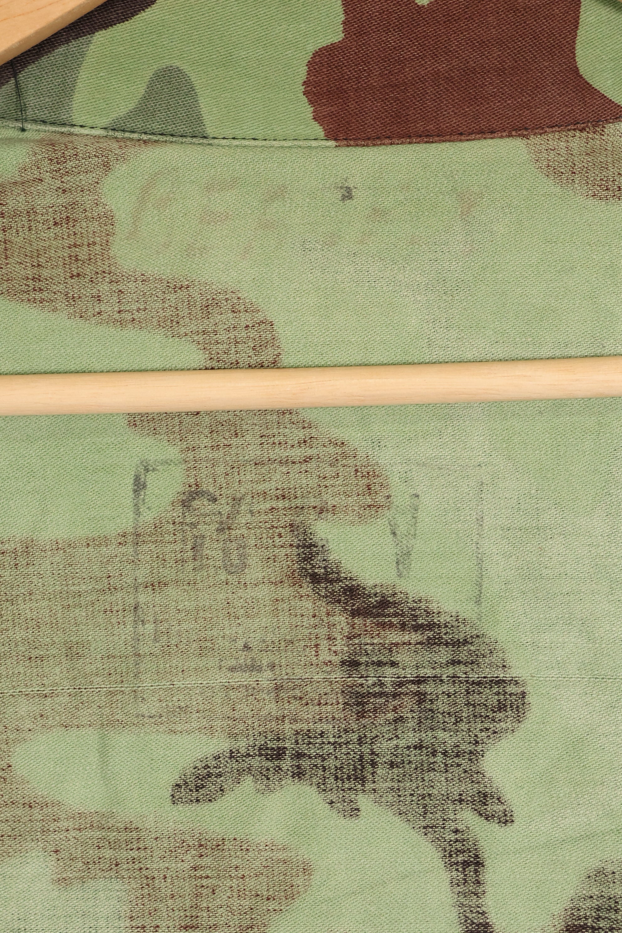 1960年代　米軍アドバイザー　ARVN　BDQレンジャー　シャツ　4つポケット　リーフ迷彩シャツ　中古品