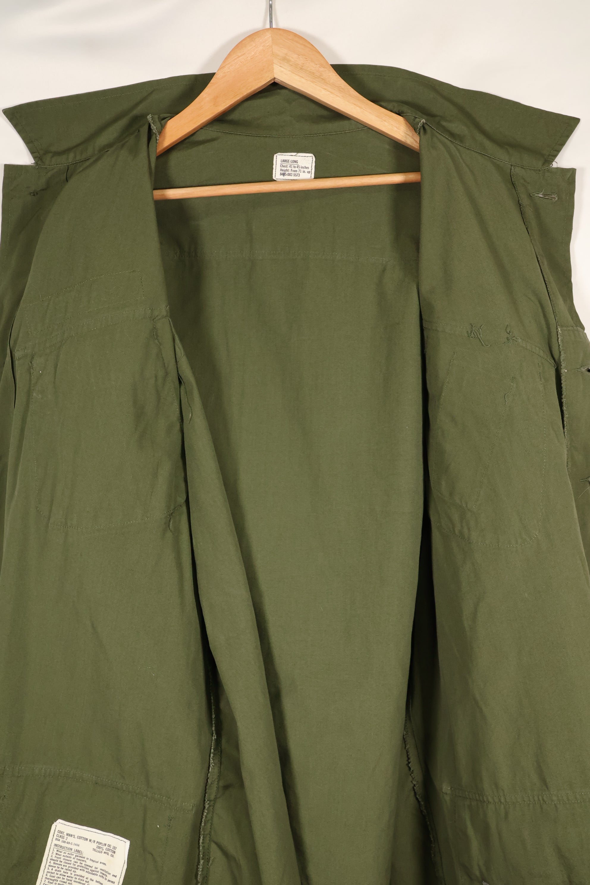 1969年契約　L-L　3rd Model ジャングルファティーグ　ジャケット　中古品　テープ付　