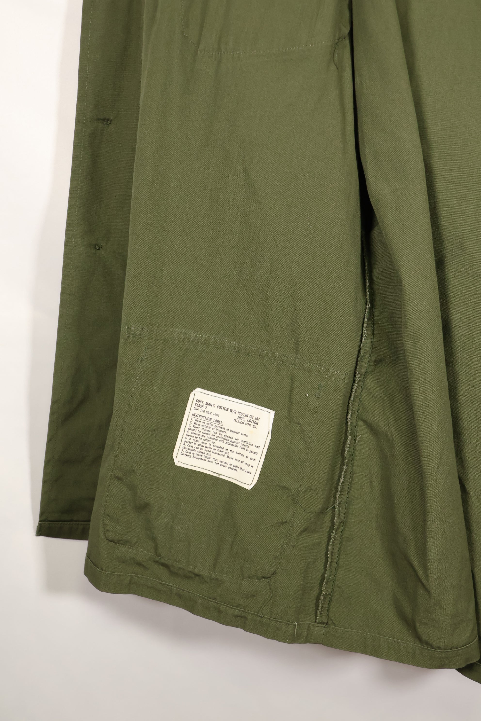 1969年契約　L-L　3rd Model ジャングルファティーグ　ジャケット　中古品　テープ付　