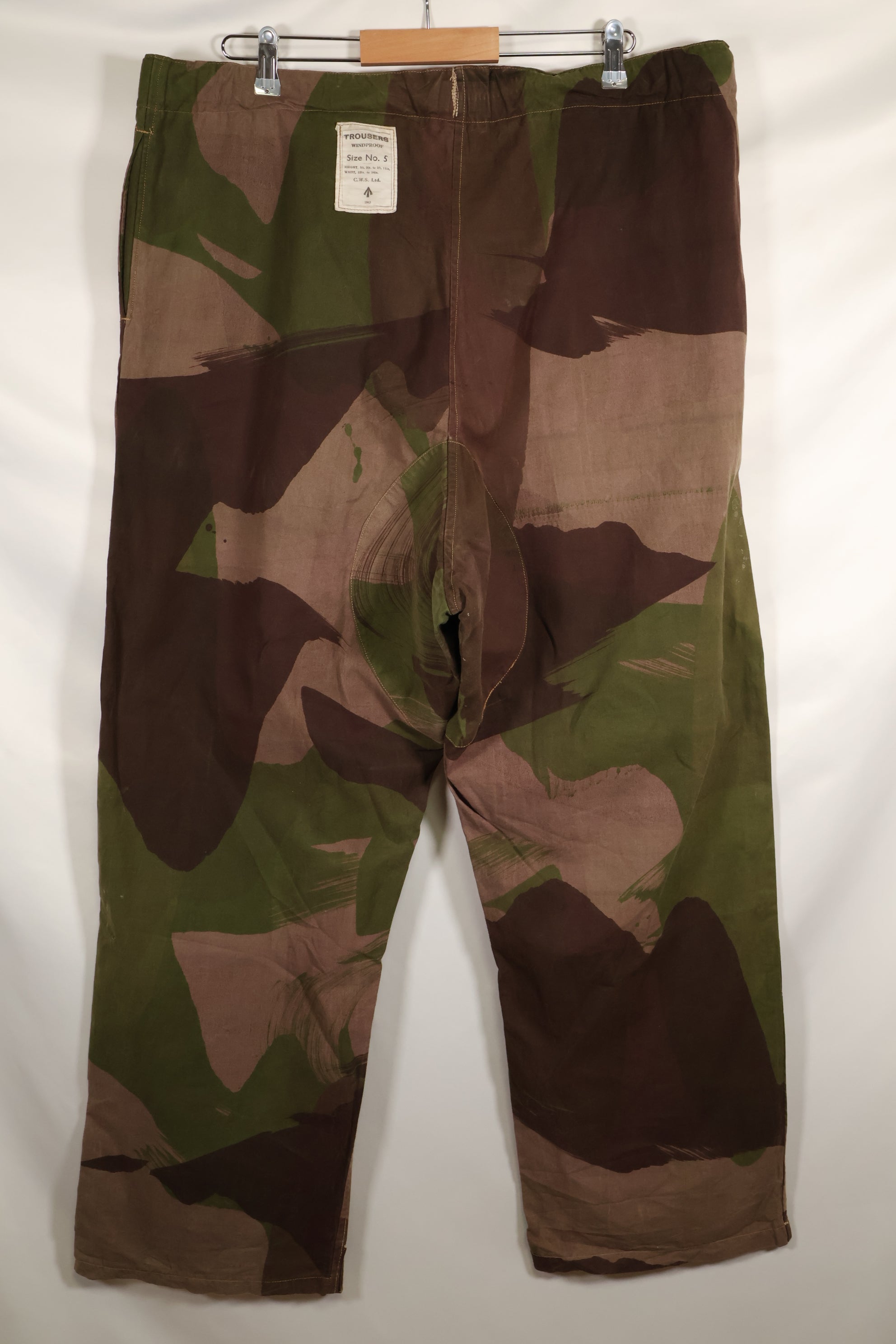 実物　イギリス軍　SAS トラウザーズ　WINDPROOF 迷彩パンツ　サイズ No.5　 中古品