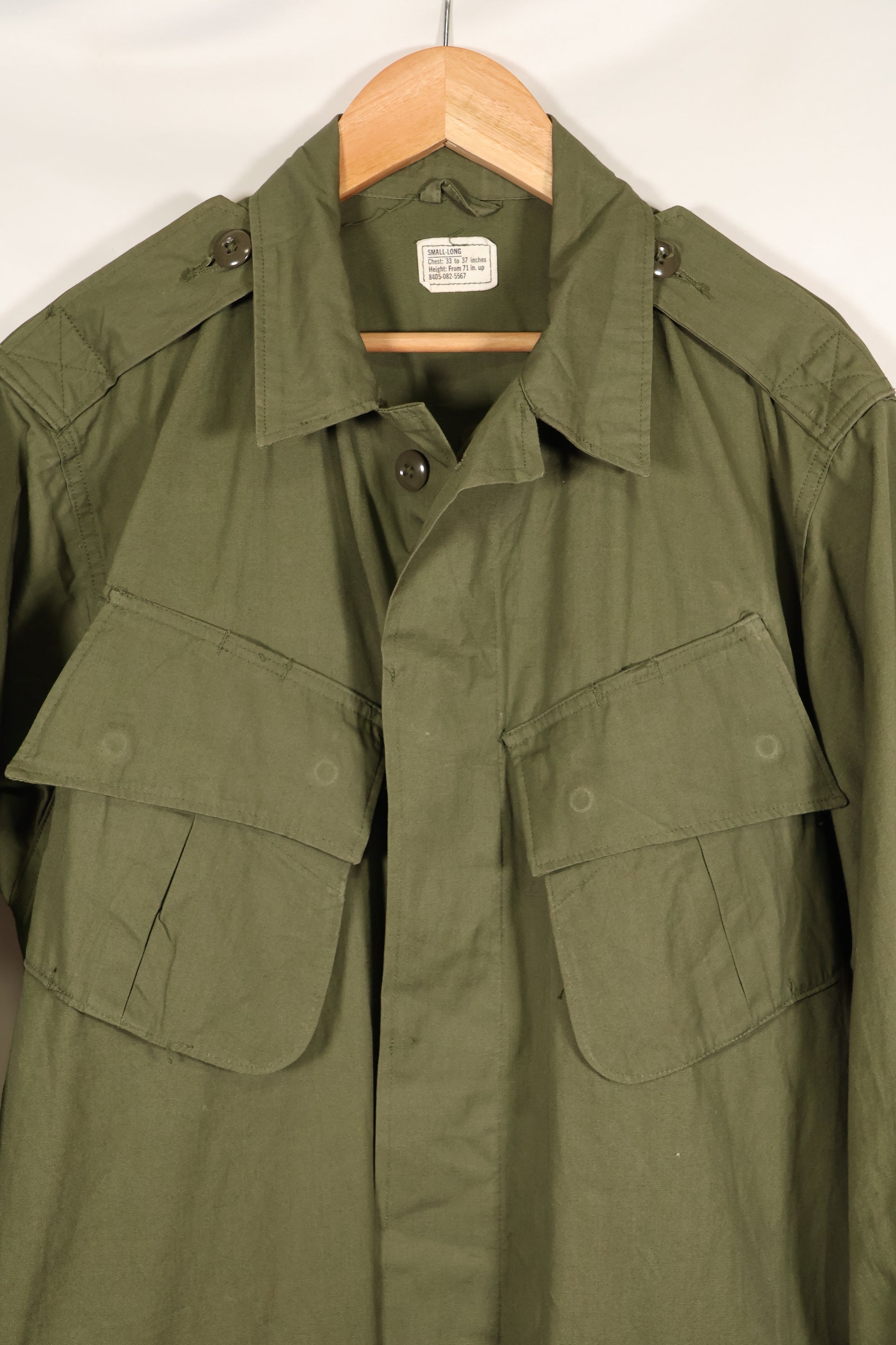 1965年頃　S-L　2nd Model ジャングルファティーグ　ジャケット　汚れ　傷あり　中古品