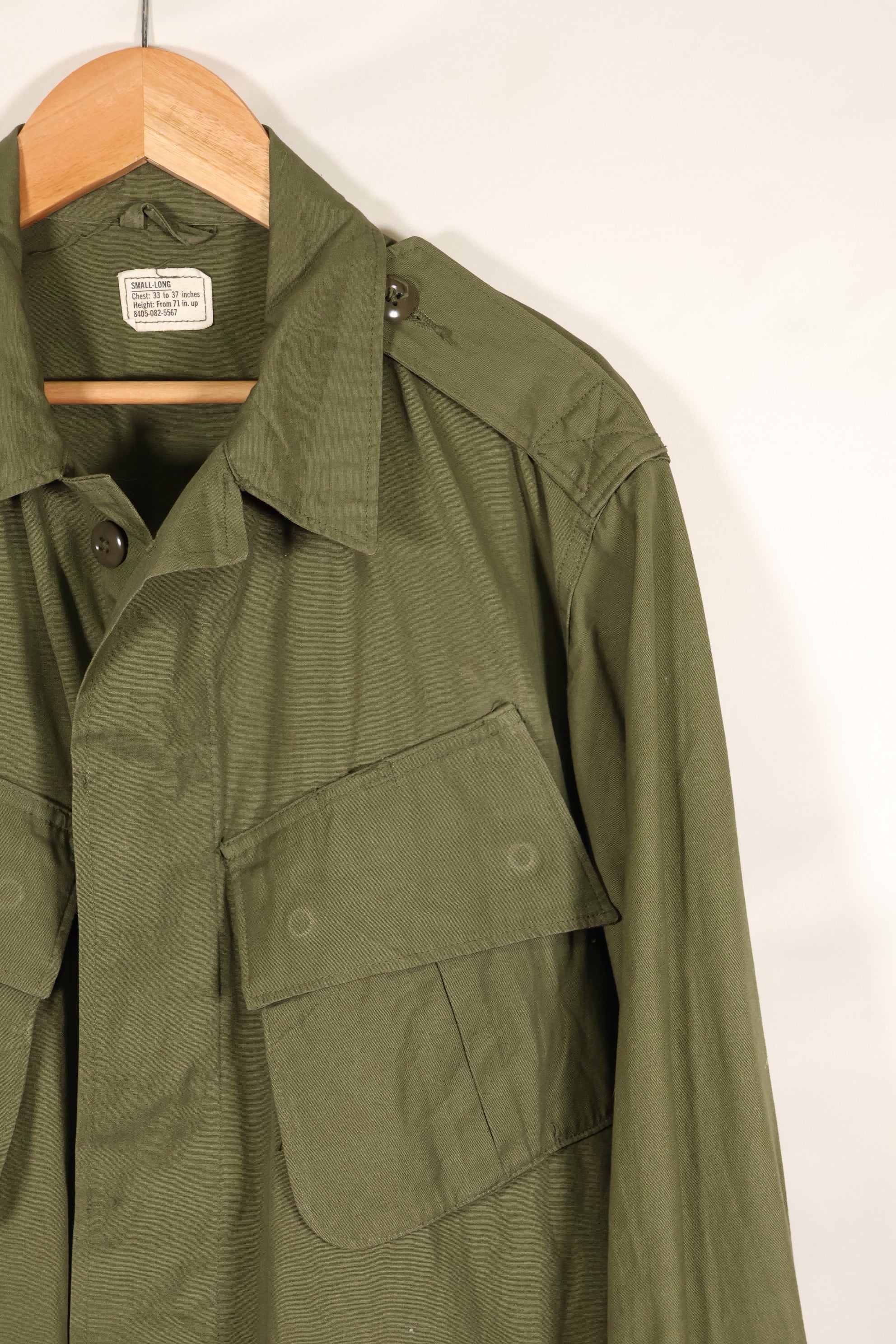 1965年頃　S-L　2nd Model ジャングルファティーグ　ジャケット　汚れ　傷あり　中古品