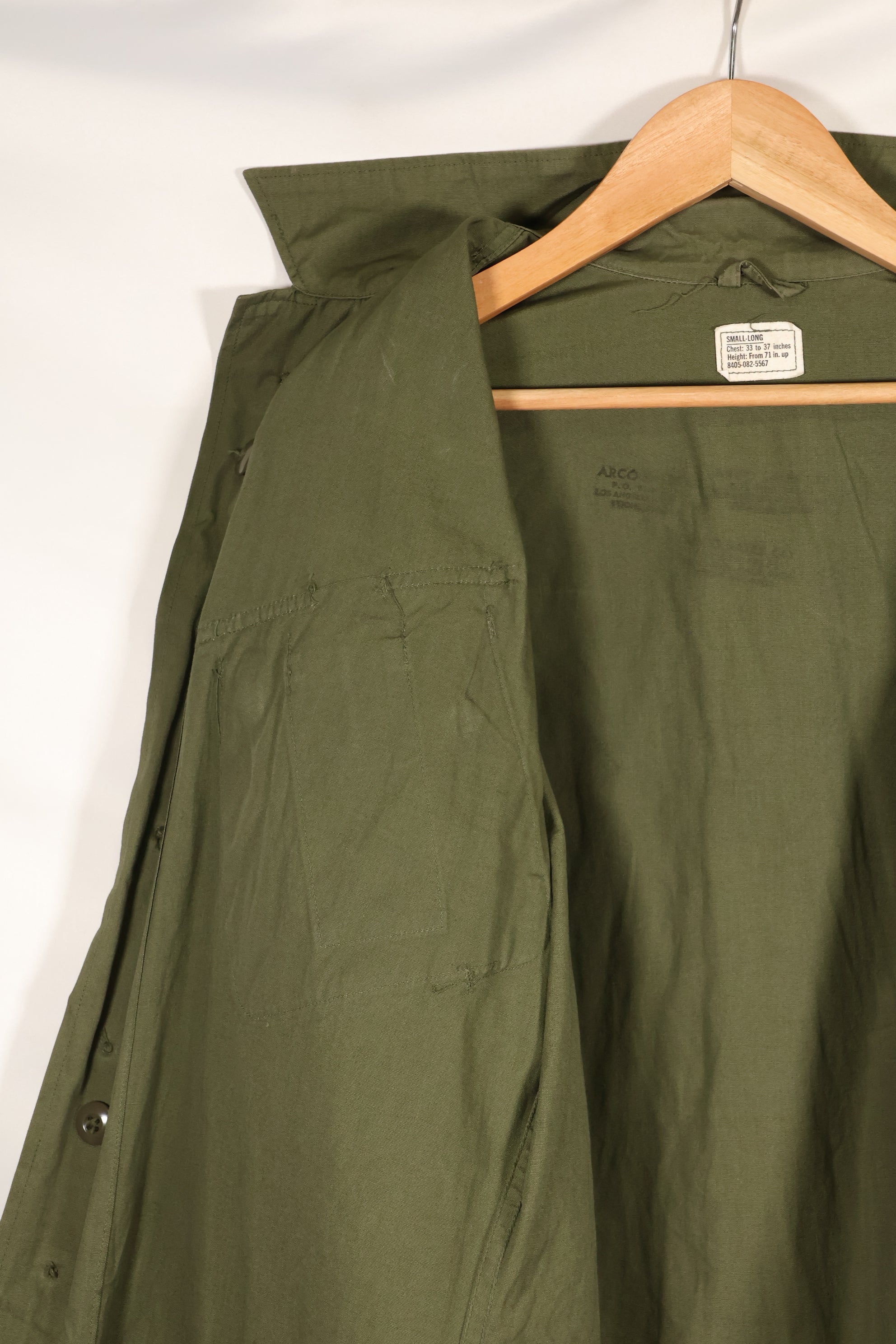 1965年頃　S-L　2nd Model ジャングルファティーグ　ジャケット　汚れ　傷あり　中古品
