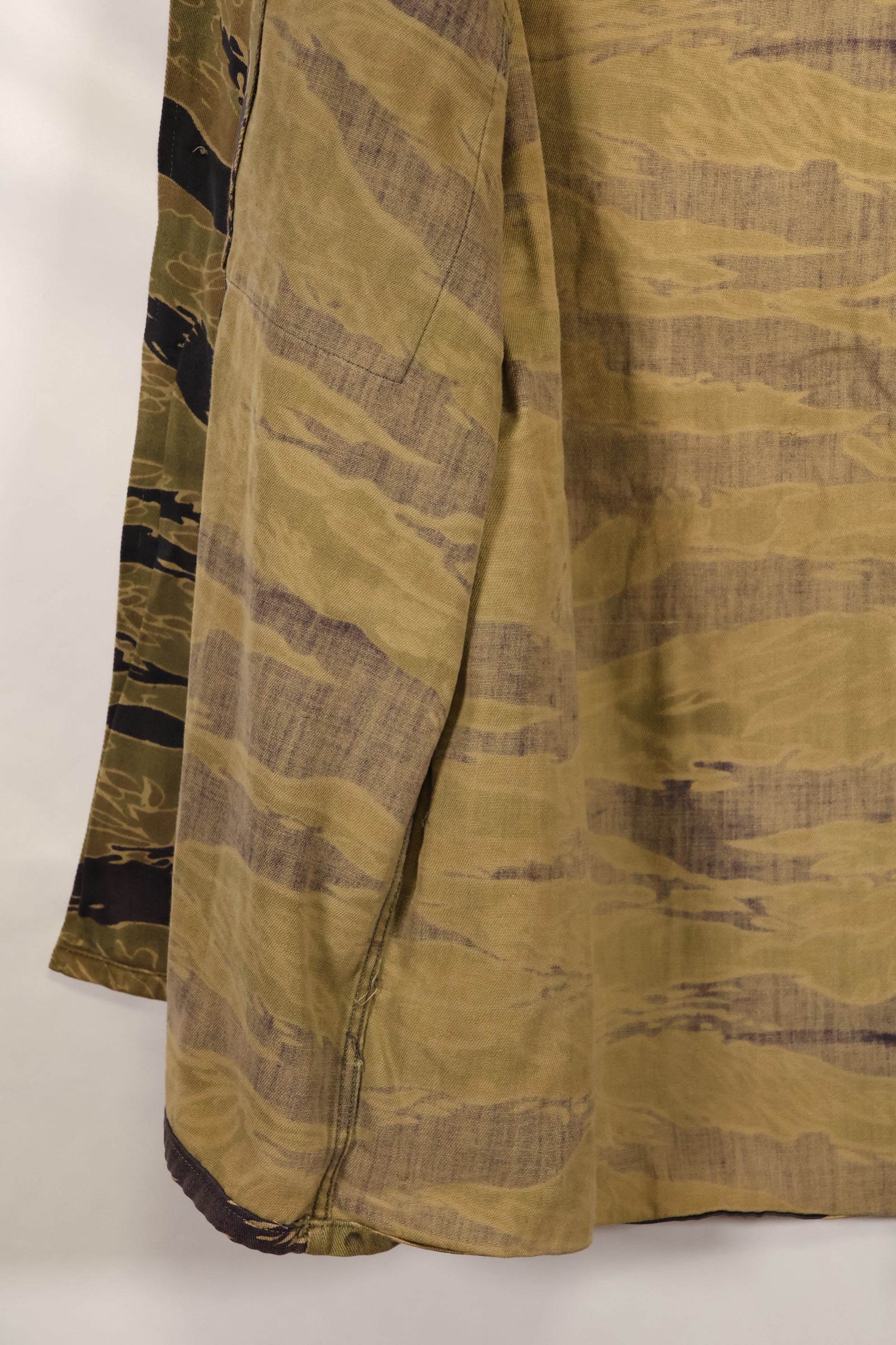 1960年代後半　ゴールドタイガーストライプ　シャツ　USカット　US-M　褪色あり　中古品