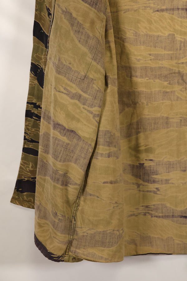 1960年代後半　ゴールドタイガーストライプ　シャツ　USカット　US-M　褪色あり　中古品