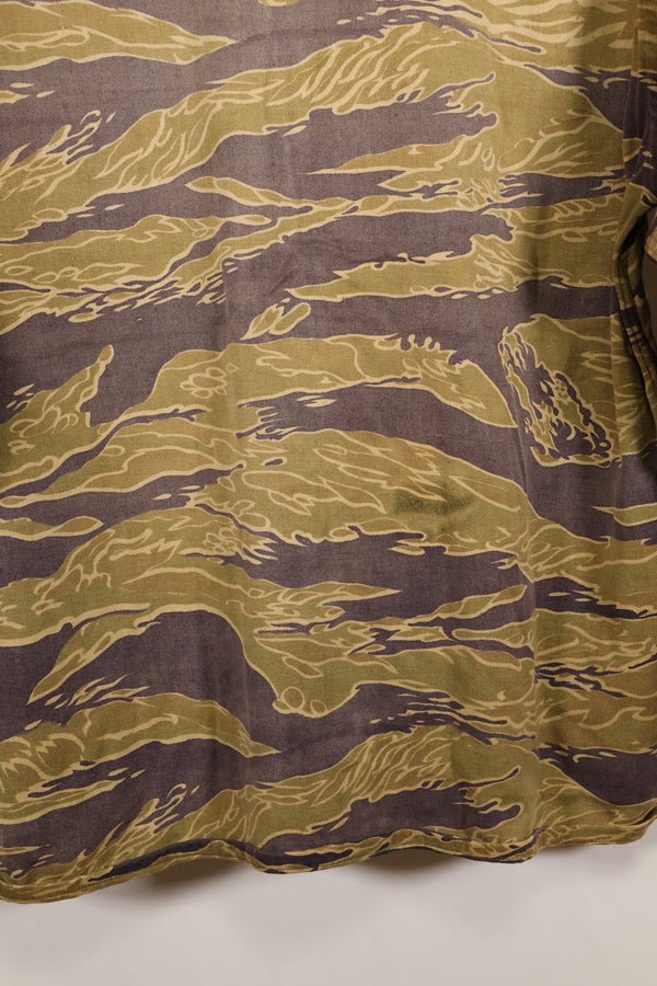 1960年代後半　ゴールドタイガーストライプ　シャツ　USカット　US-M　褪色あり　中古品