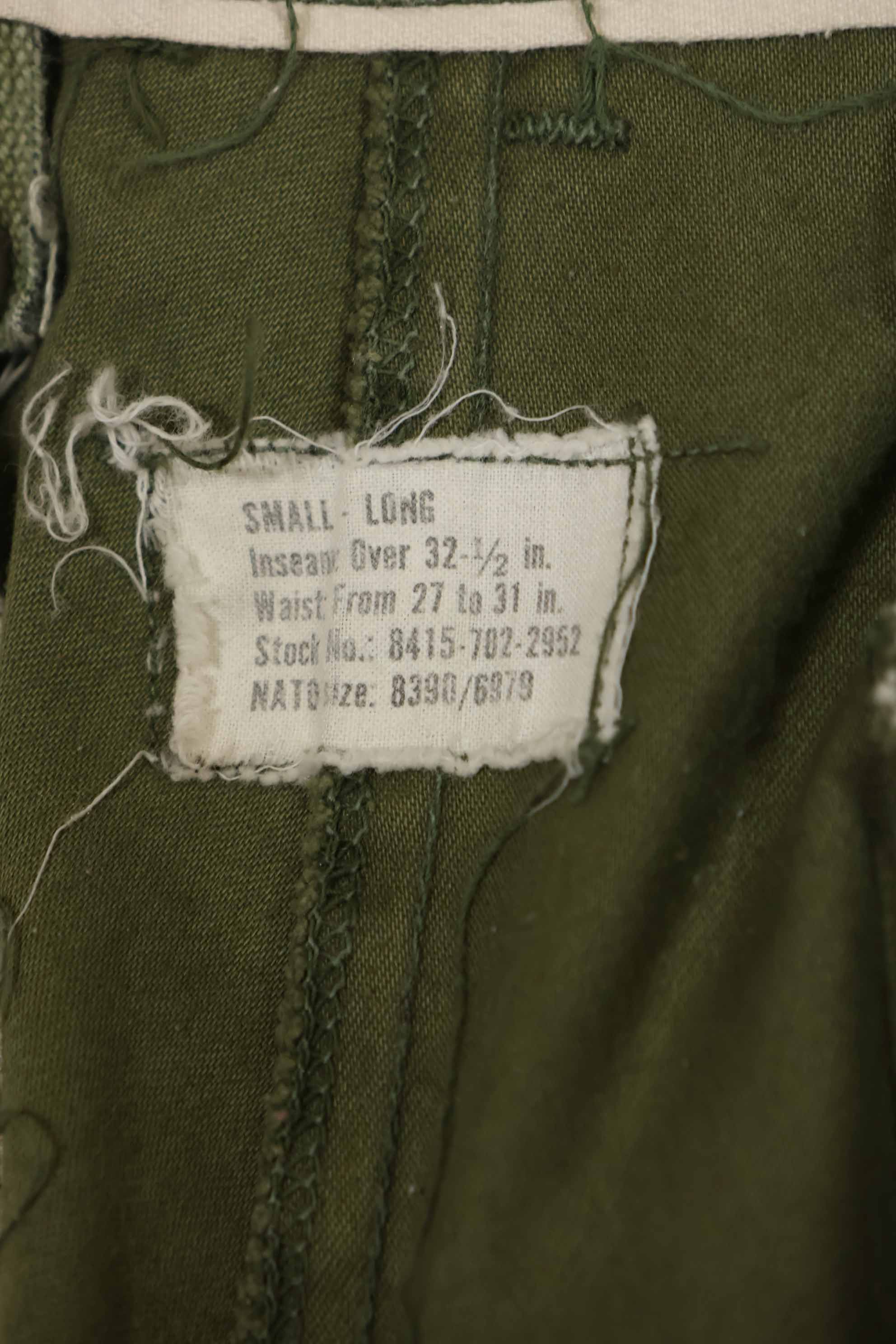 1974年製　アメリカ軍　M65 コットン製　フィールドパンツ　S-L　中古品