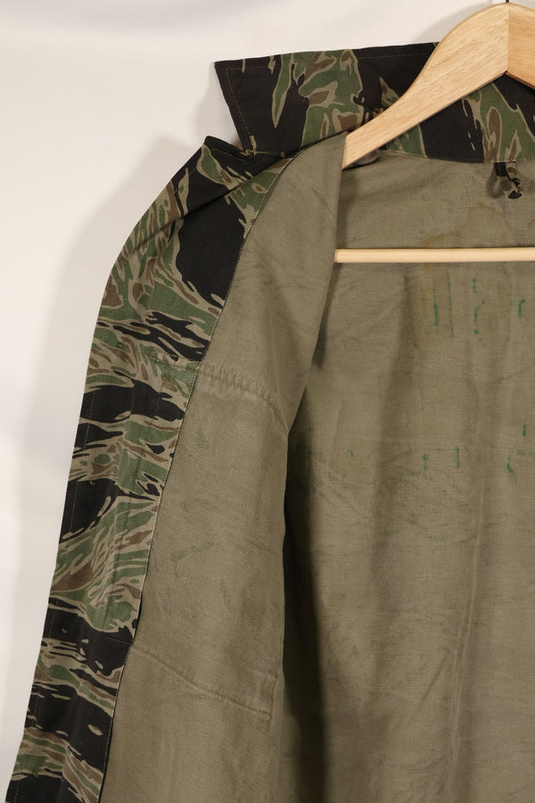 実物　USカット　シルバータイガーストライプ　シャツ　推定US-M　状態良い　背面ステンシルあり