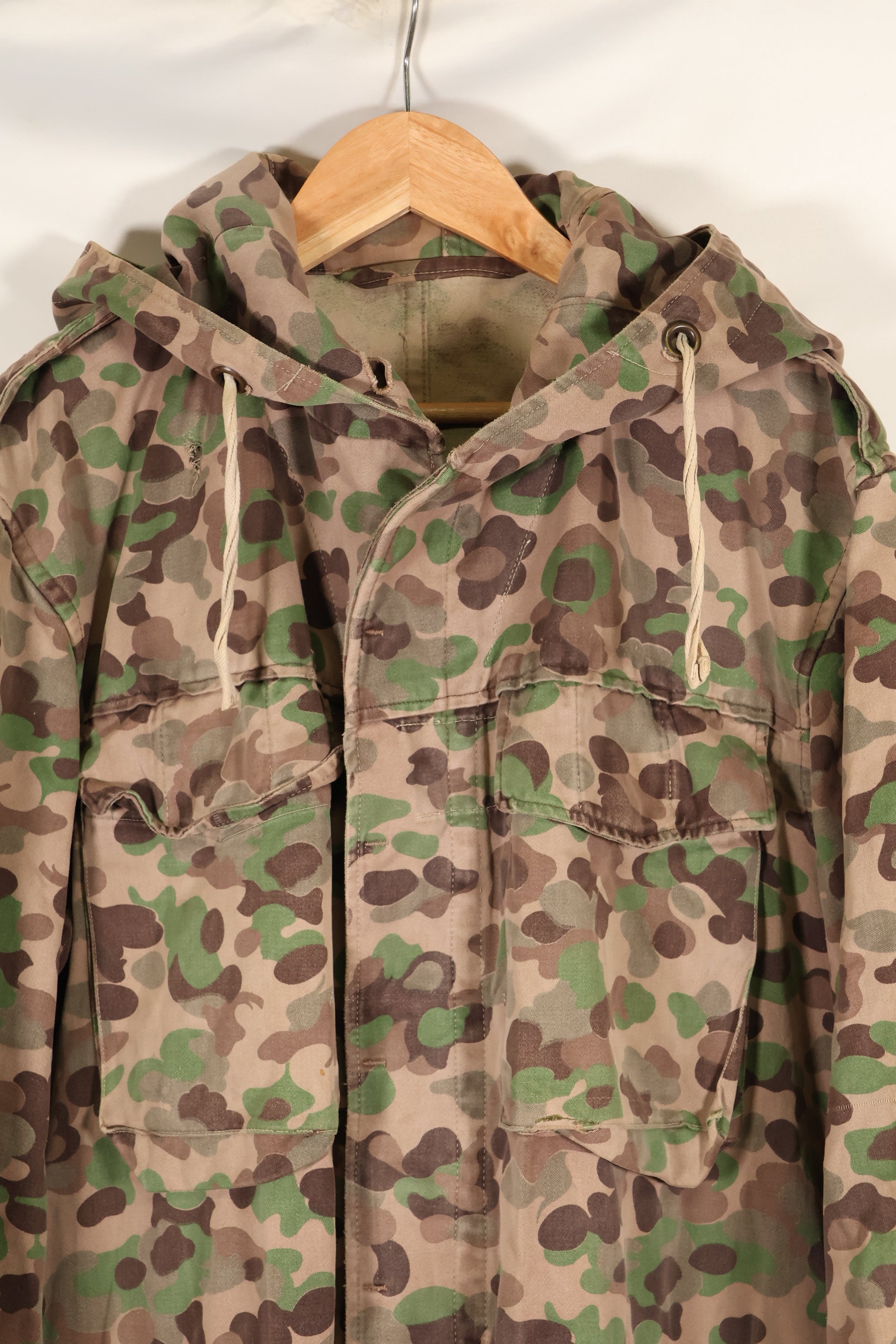 1960年代〜70年代　M57 オーストリア軍　ピーパターン迷彩　パーカー　中古品　A