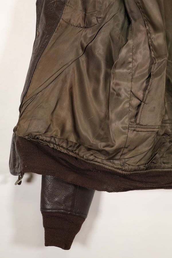 1940年代後半　55J14　アメリカ海軍　G-1　フライトジャケット　極初期個体　パッチ付き　稀少個体