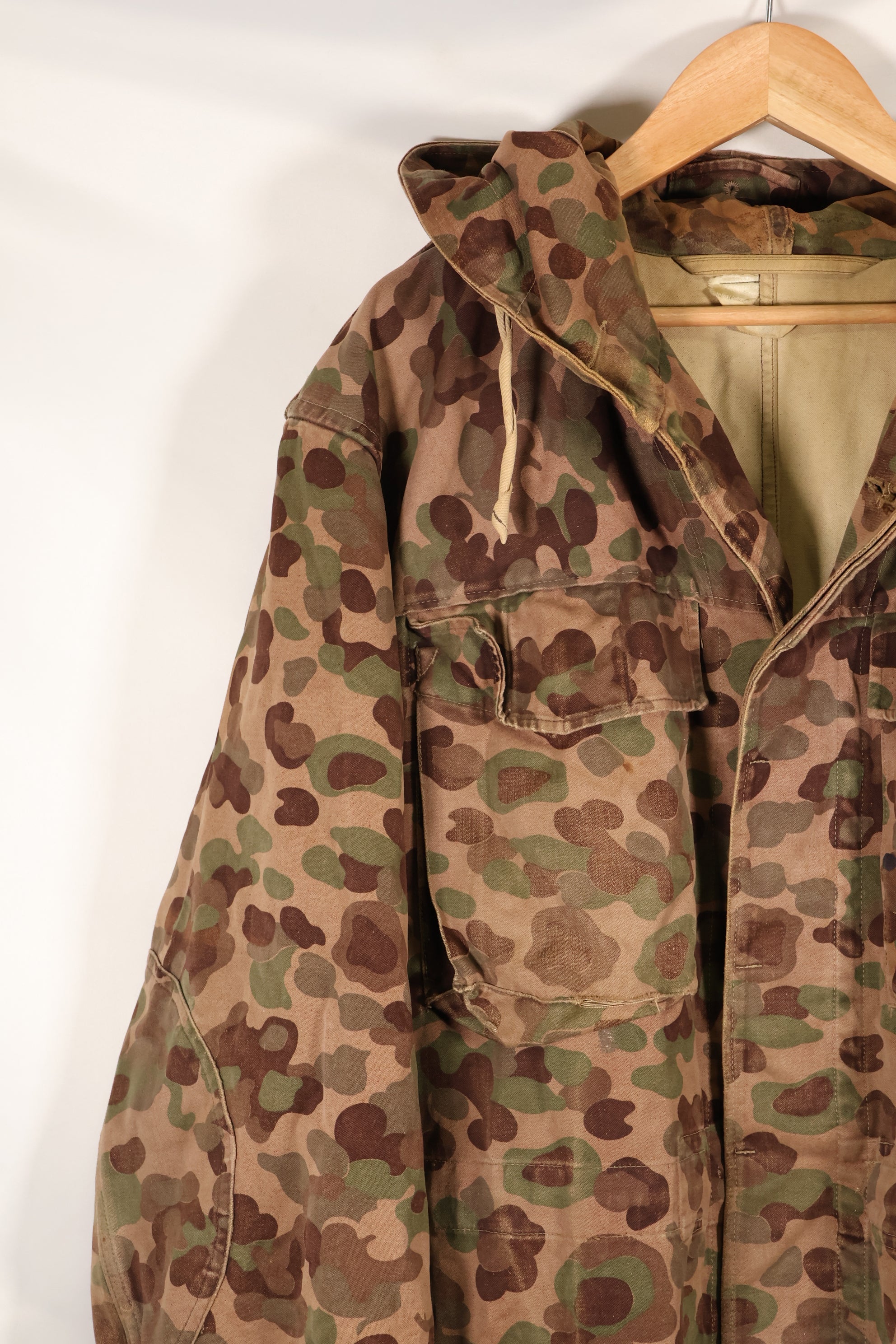 1960年代〜70年代　M57 オーストリア軍　ピーパターン迷彩　パーカー　中古品　B