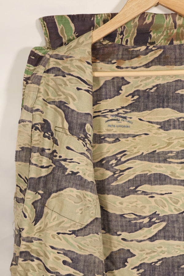 実物　映画衣装　レイトウォーパターン　US-Sサイズ　タイガーストライプ　シャツ　パラマウント映画