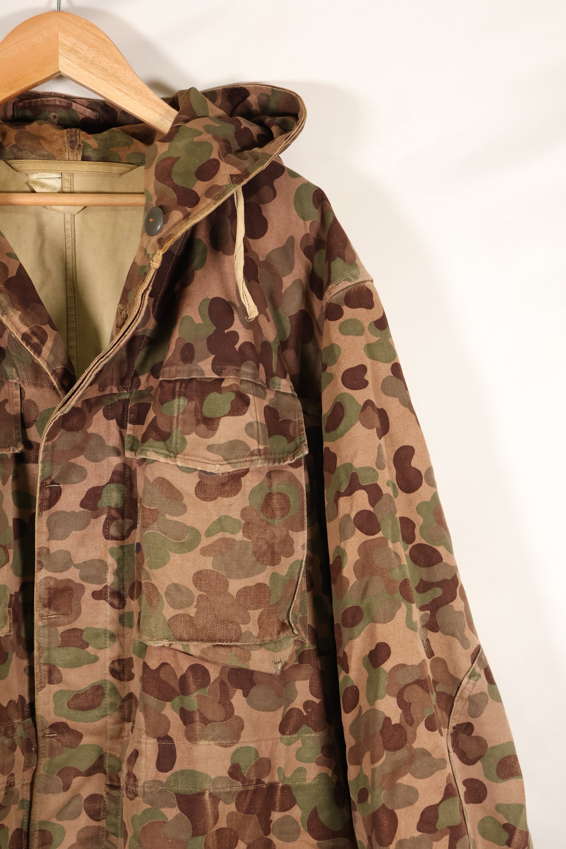 1960年代〜70年代　M57 オーストリア軍　ピーパターン迷彩　パーカー　中古品　B