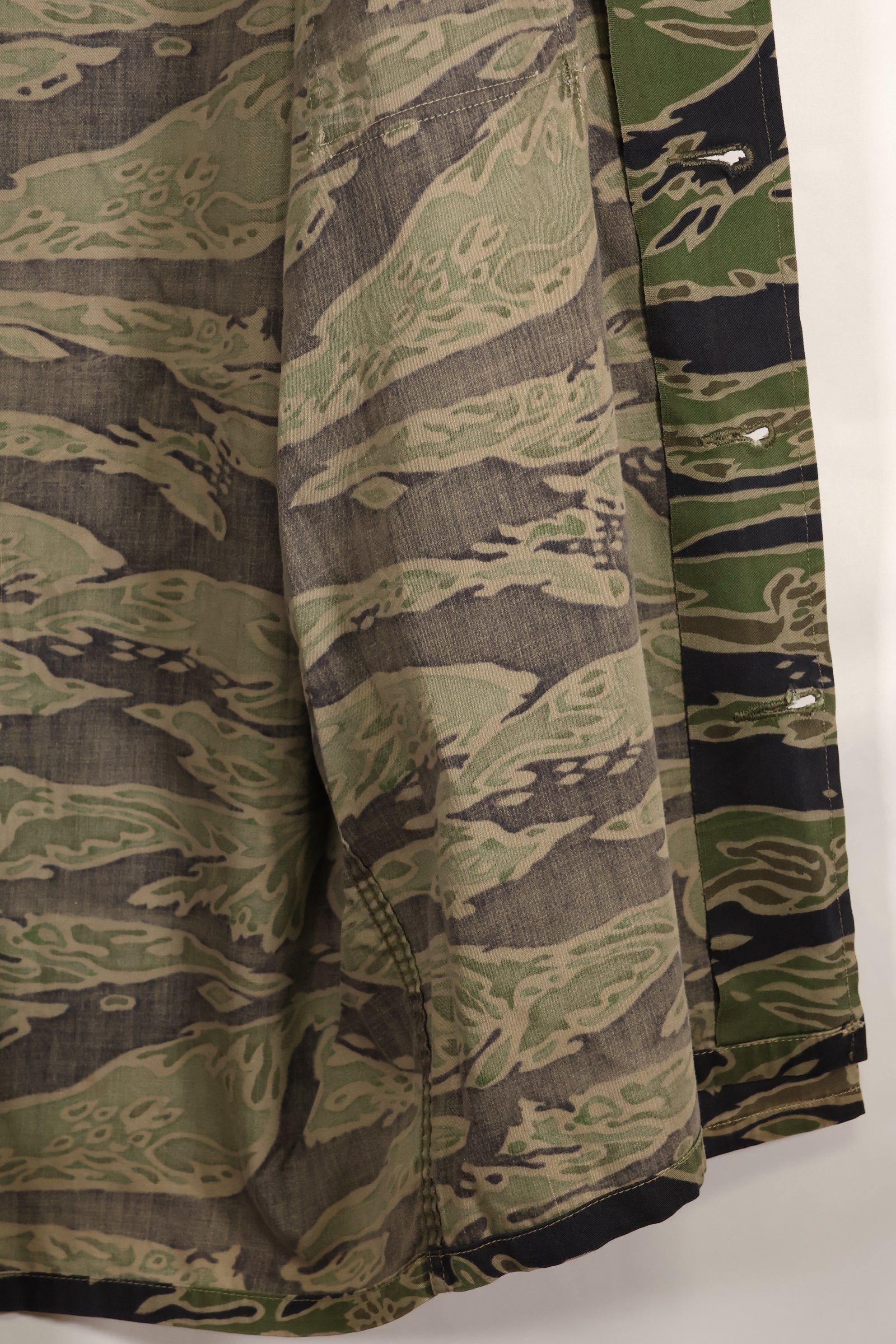 実物　レイトウォーパターン　US-L　タイガーストライプ　シャツ　ほぼ未使用