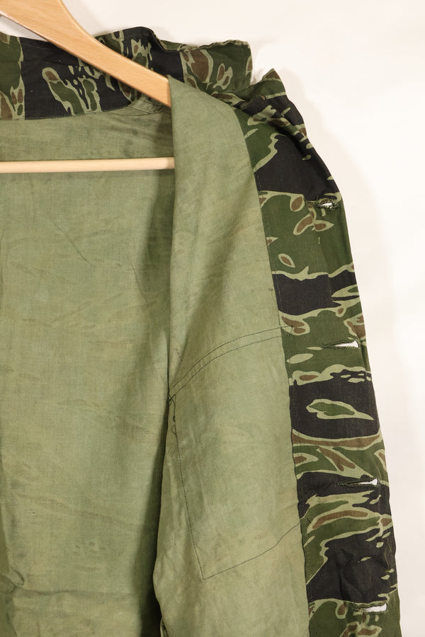 実物　レイトウォーパターン　USサイズ　タイガーストライプ　シャツ　ダークカラー　ほぼ未使用