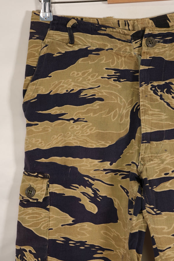 1960年代後半　ゴールドタイガーストライプ　パンツ　USカット　US-M改造　褪色あり　中古品