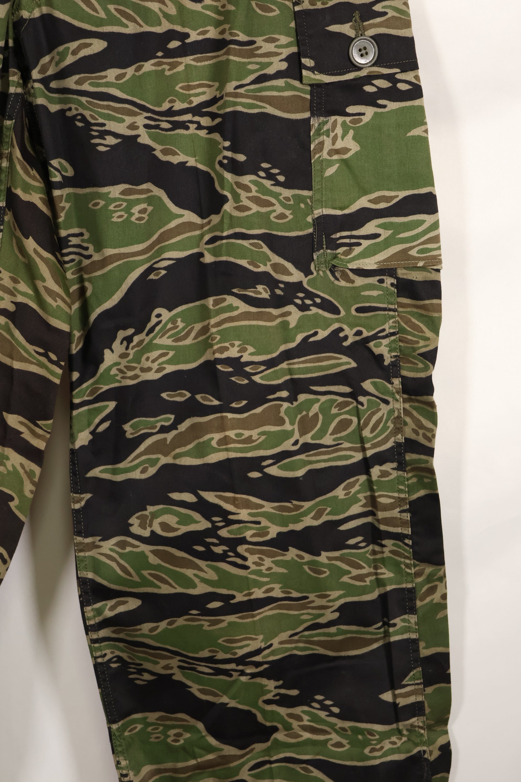 実物　レイトウォーパターン　推定US-M　タイガーストライプ　パンツ　ほぼ未使用 　ネーム入り