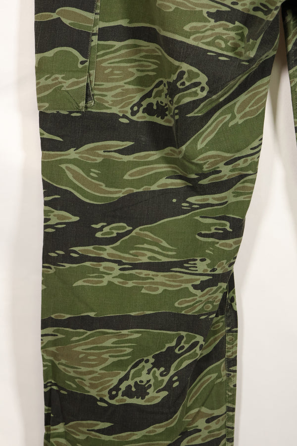 実物　レイトウォーパターン　USサイズ　タイガーストライプ　シャツ　ダークカラー　中古品