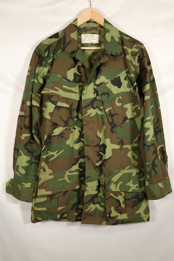 1966〜67年頃　デッドストック　S-L　ノンリップストップ　初期プリント　ERDL　ファティーグジャケット