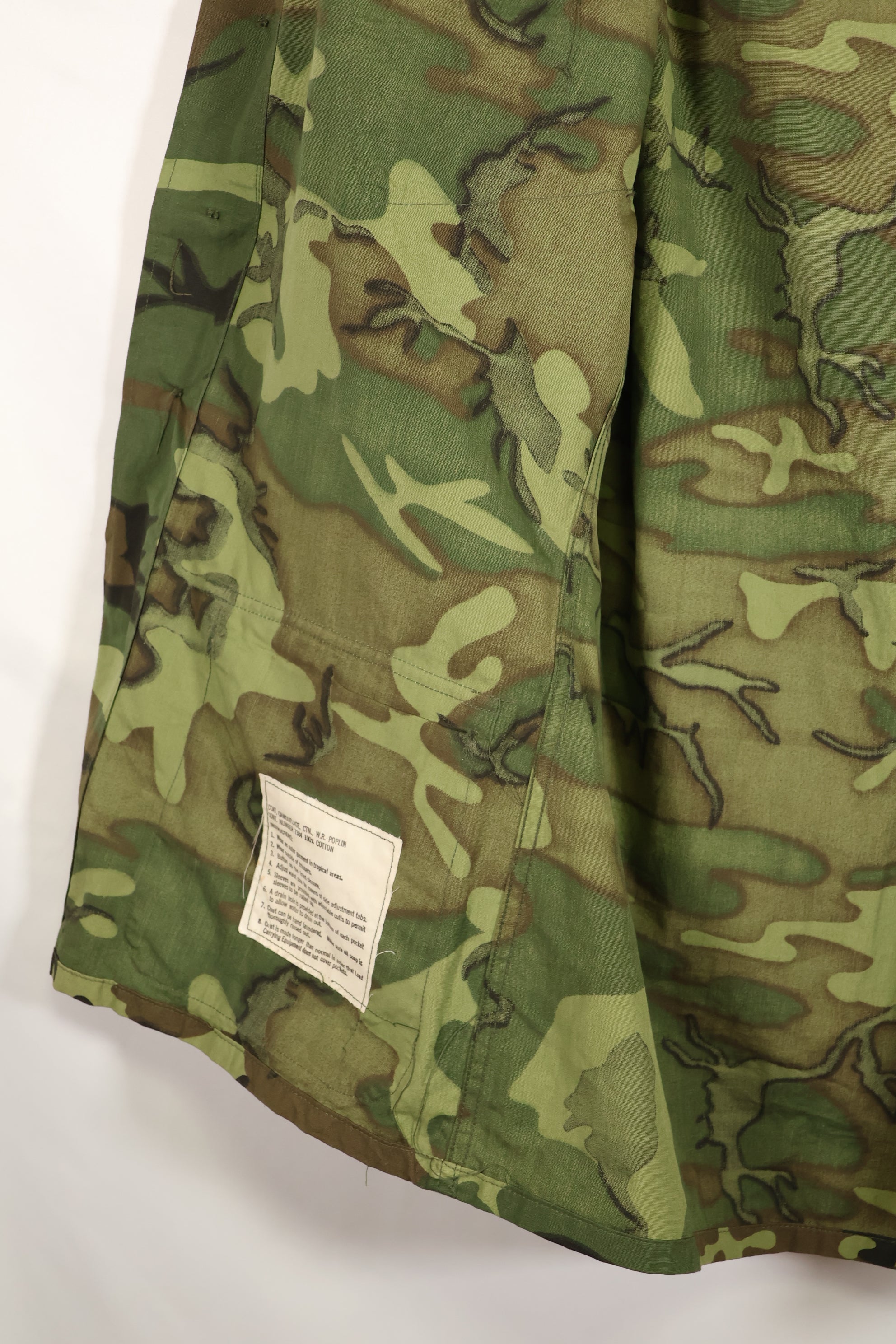 1966〜67年頃　デッドストック　S-L　ノンリップストップ　初期プリント　ERDL　ファティーグジャケット