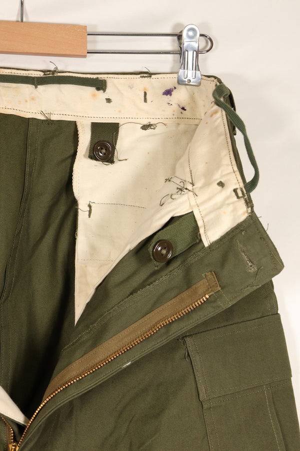 1951年契約　S-R　アメリカ陸軍　M51　フィールドパンツ　ほぼ未使用品　シミ汚れあり