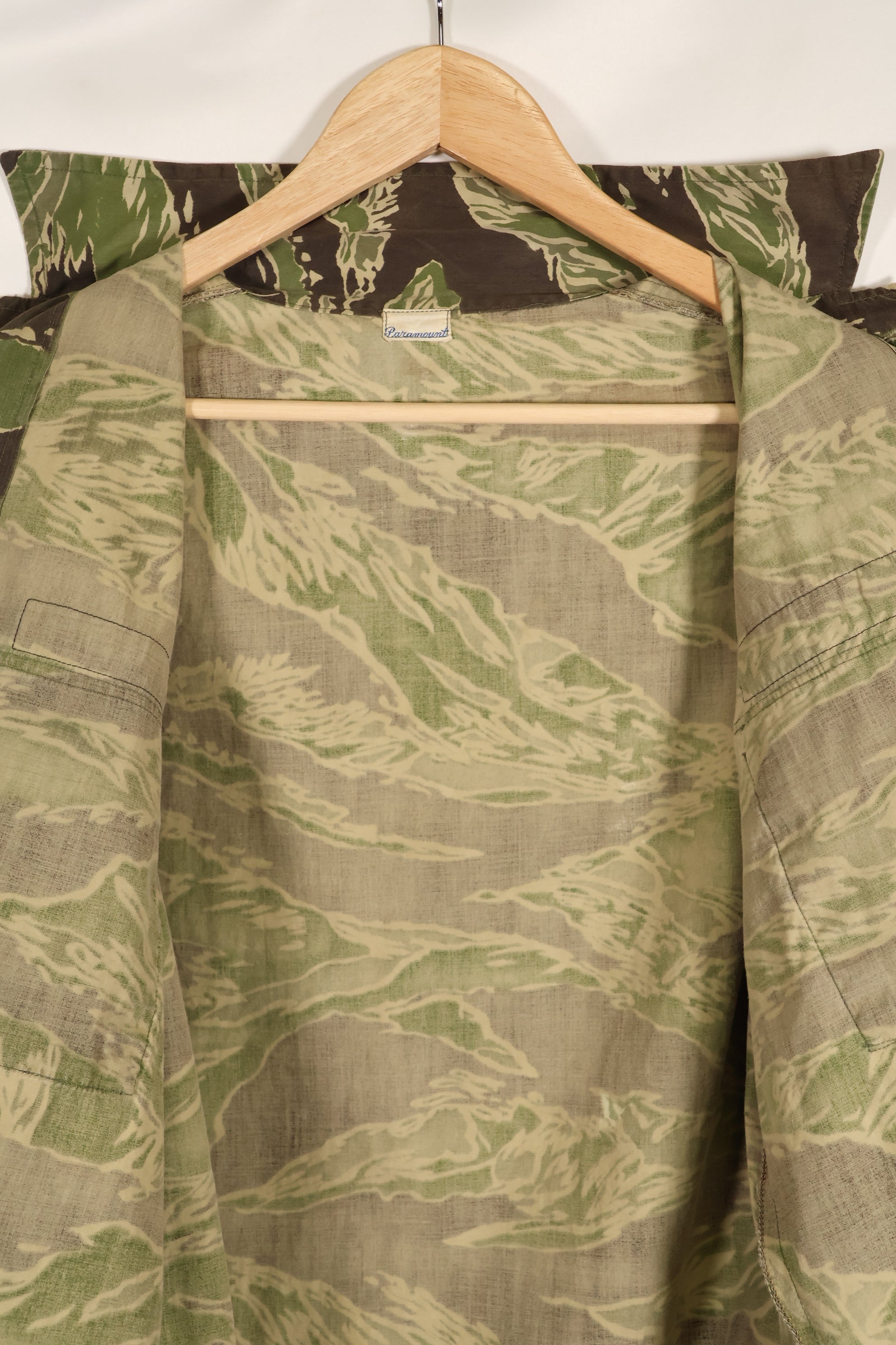 1968年　映画「グリーンベレー」「未知との遭遇」衣装　ジョンウェインパターン　タイガーストライプ　シャツ