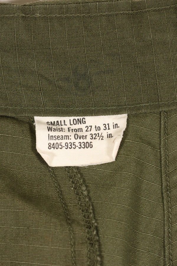 推定1968~69年頃　S-L　4th Model ジャングルファティーグ　パンツ　中古品　契約タグなし