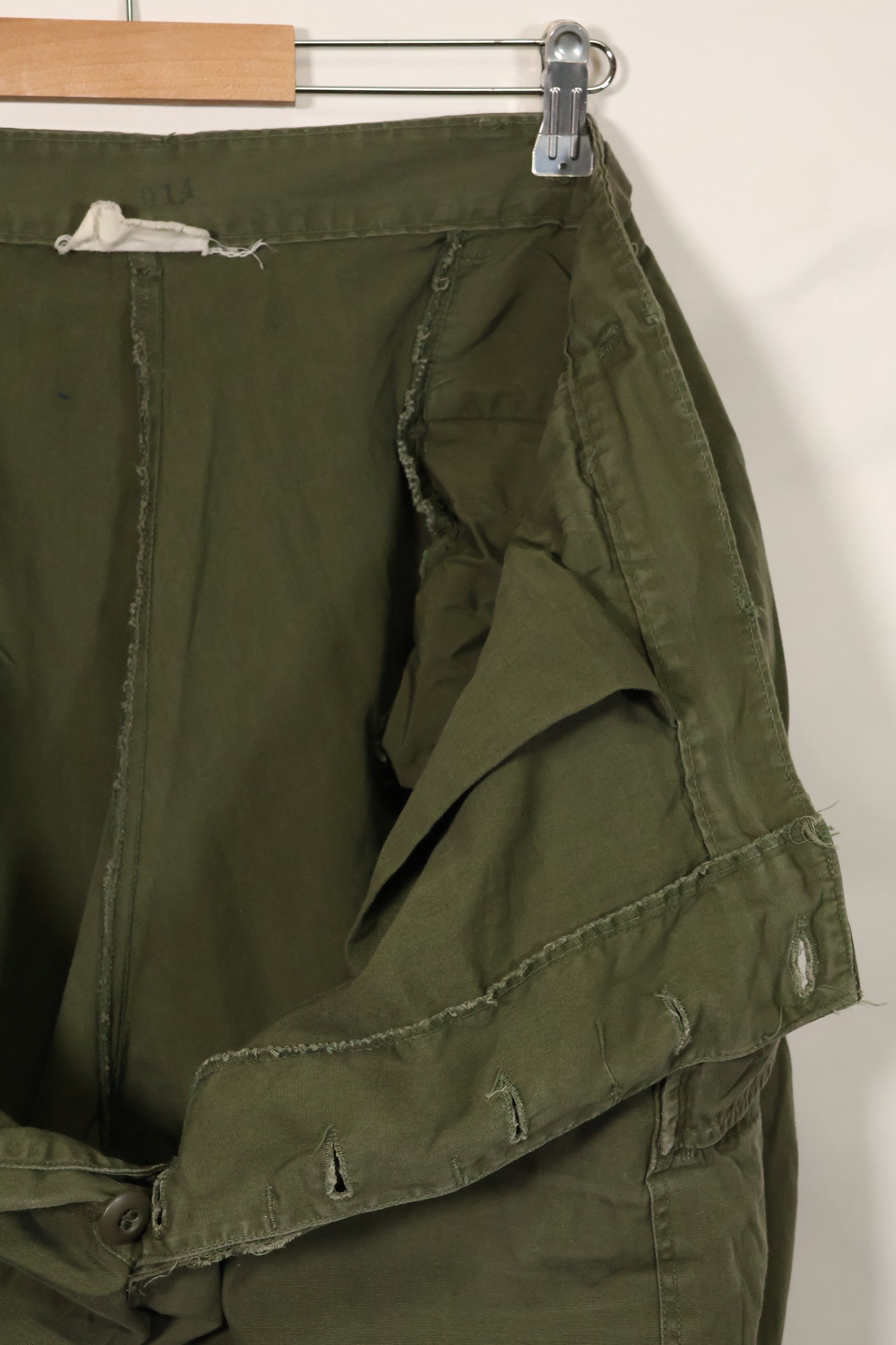 1967年契約　3rd Model ノンリップストップ　ジャングルファティーグ　パンツ　サイズタグ読めない　中古品