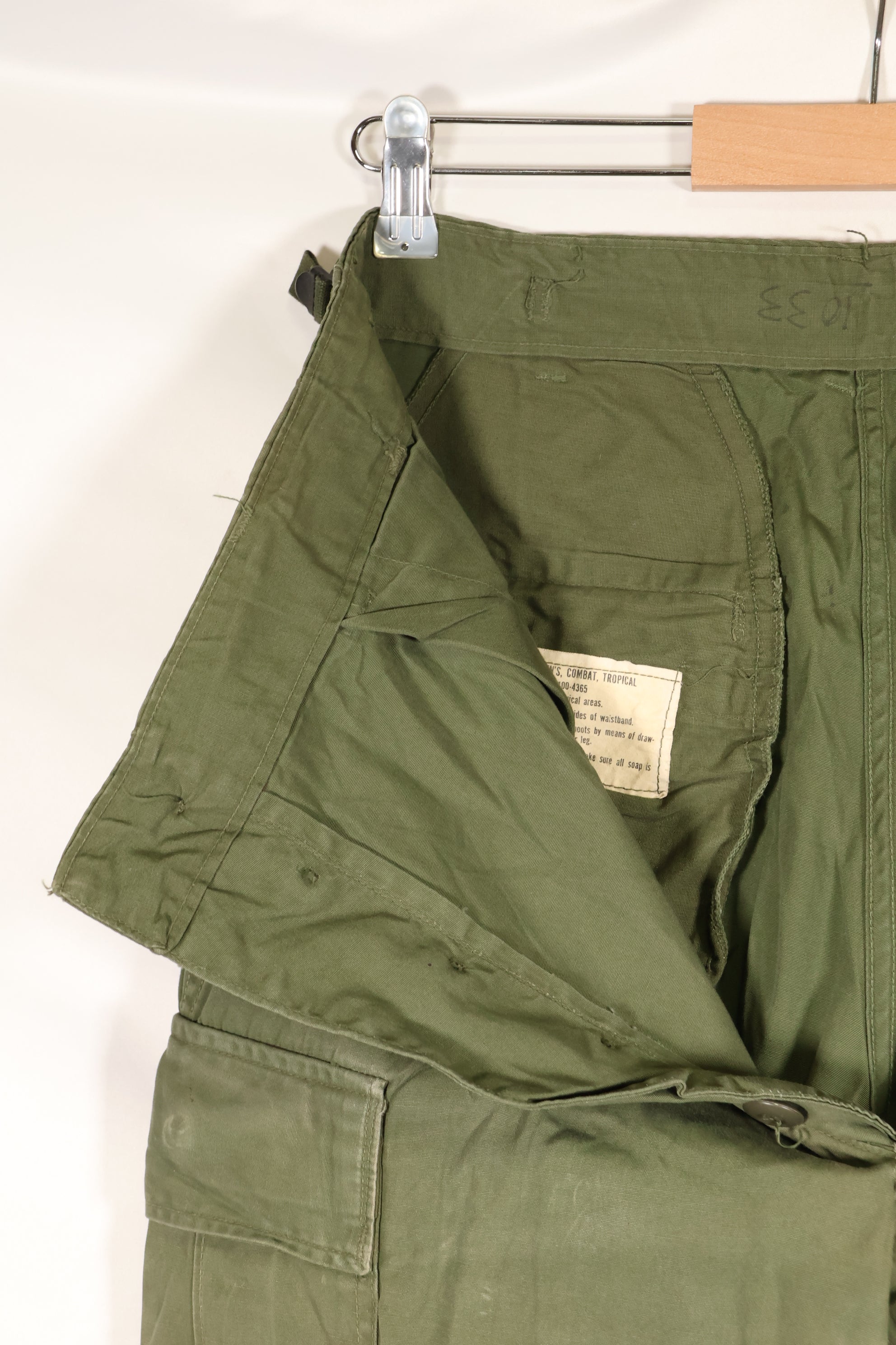 推定 1967年頃　S-L　3rd Model ノンリップストップ ジャングルファティーグ　パンツ　褪色あり　中古品