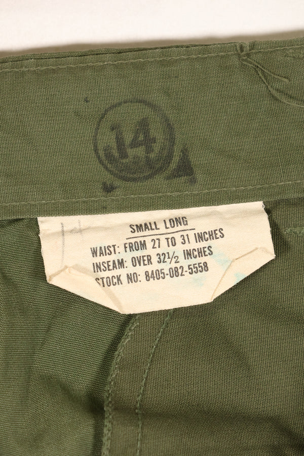 推定 1967年頃　S-L　3rd Model ノンリップストップ ジャングルファティーグ　パンツ　褪色あり　中古品