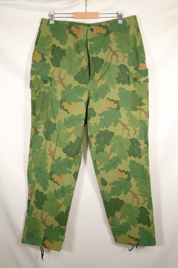 実物生地　ミッチェルパターン迷彩　1st Model ジャングルファティーグ　パンツ　テント生地　中古品