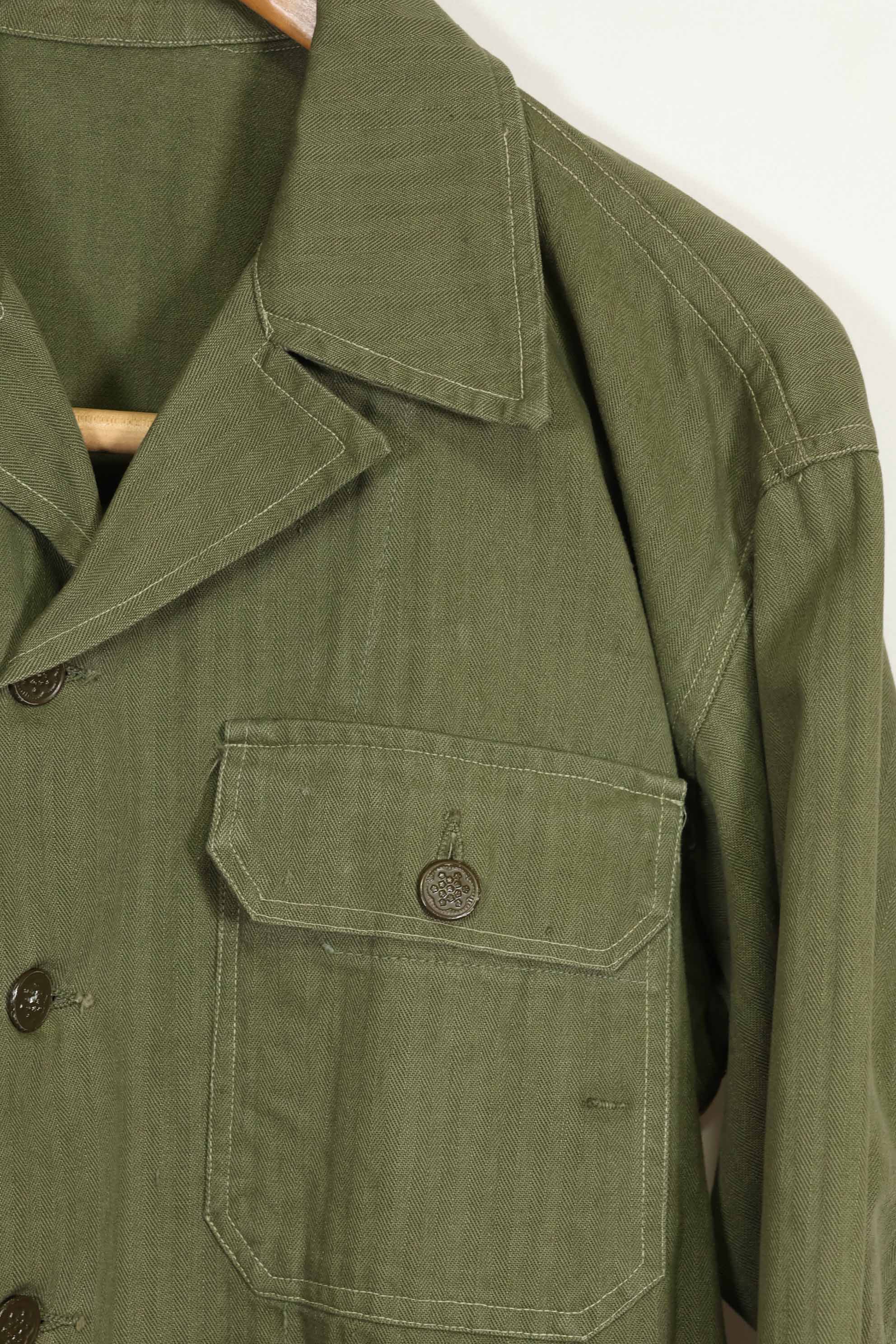 1950年代　アメリカ陸軍　HBT　ユーティリティシャツ　ほぼ未使用品