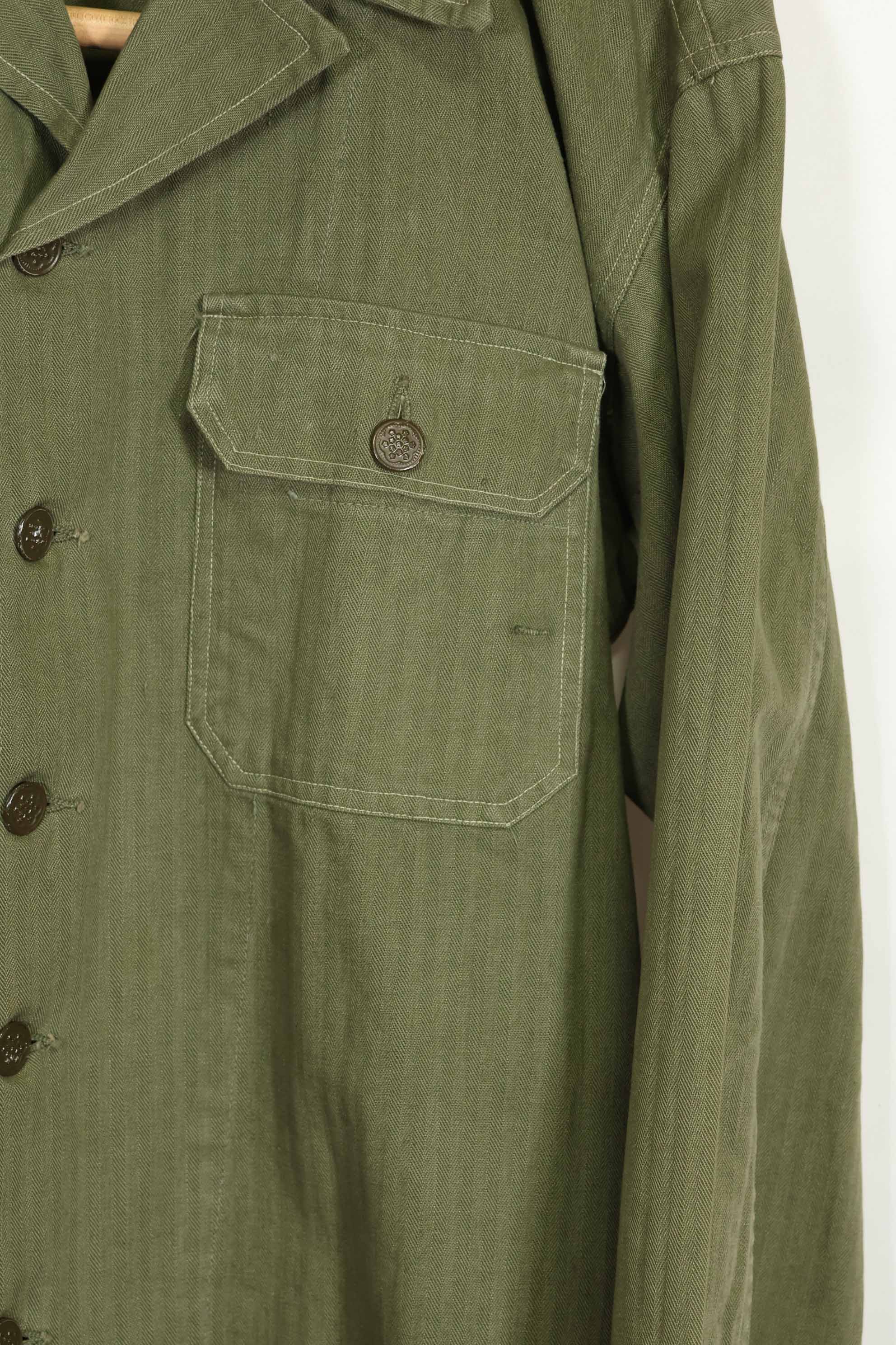 1950年代　アメリカ陸軍　HBT　ユーティリティシャツ　ほぼ未使用品