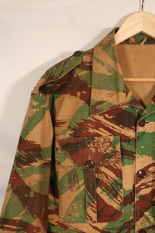 1950年代　インドシナ戦争　英軍バトルドレス型　リザード迷彩　シェルターハーフ生地製　ジャケット　中古品