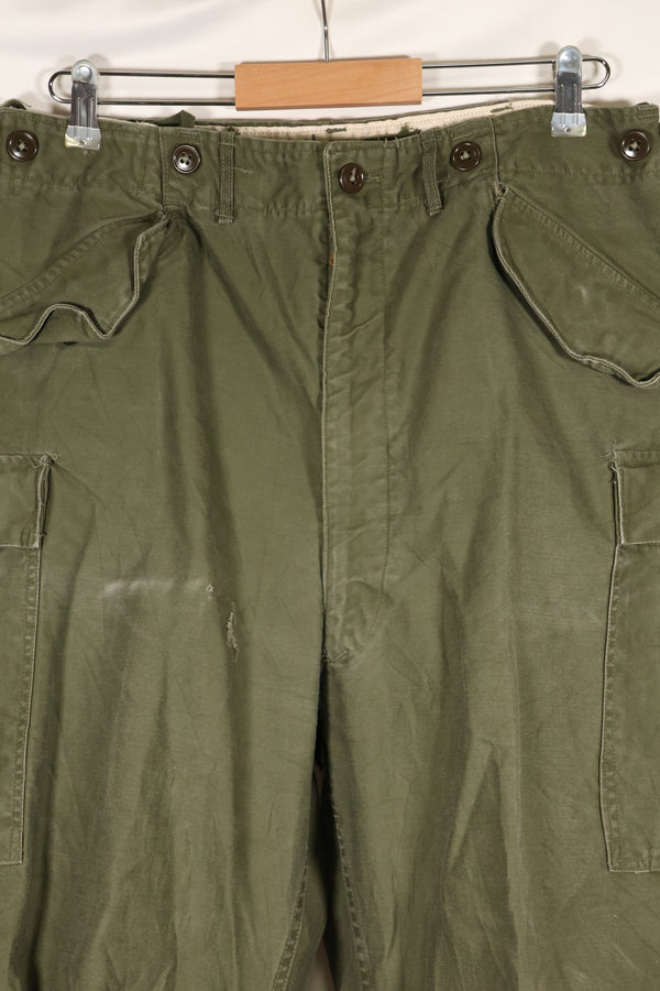 1952年契約　M-L　アメリカ軍　M51　フィールドパンツ　傷あり　中古品