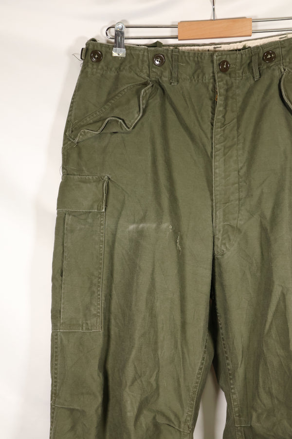 1952年契約　M-L　アメリカ軍　M51　フィールドパンツ　傷あり　中古品