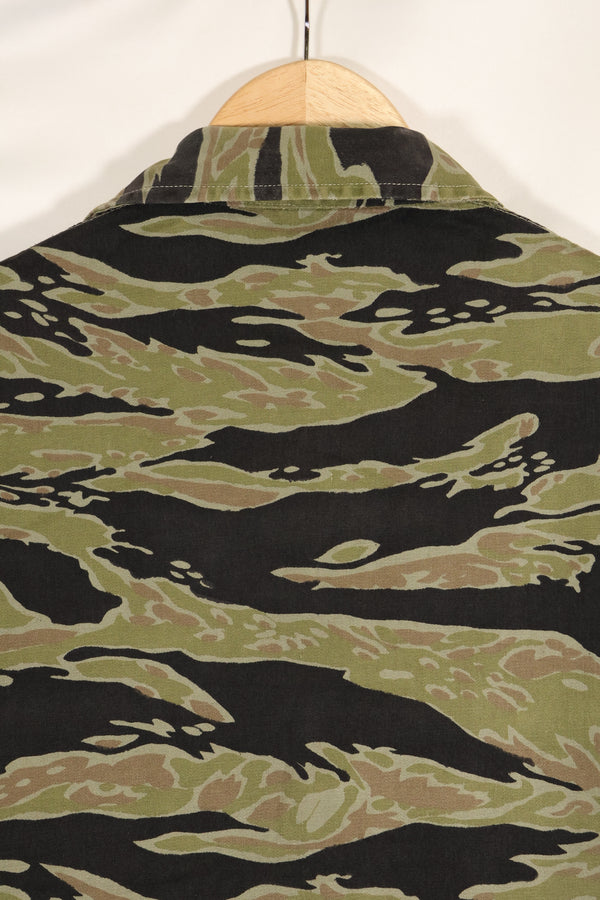 実物　レイトウォーパターン　タイガーストライプ　シャツ　ヘビーウェイト生地　中古品