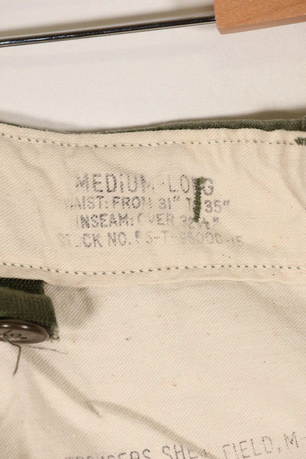 1952年契約　M-L　アメリカ軍　M51　フィールドパンツ　傷あり　中古品
