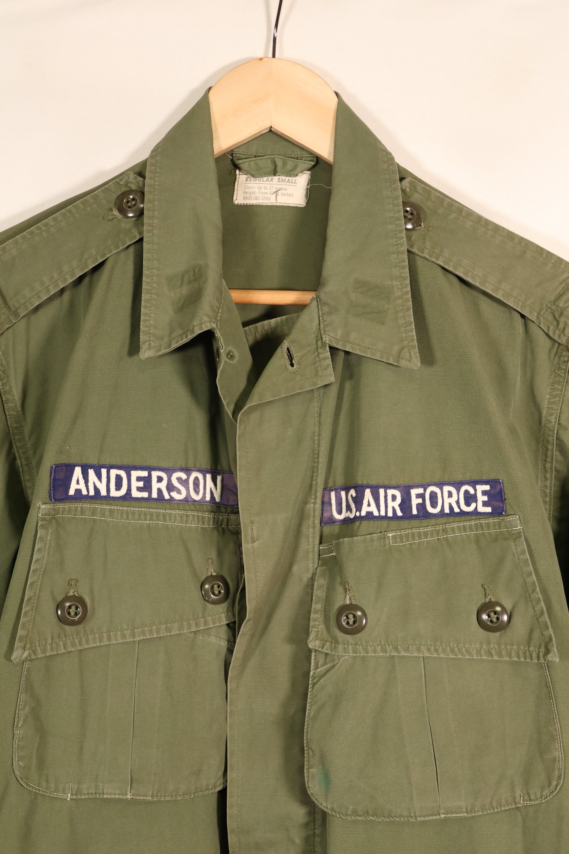1963年契約　S-R　アメリカ空軍　将校　1st Model ジャングルファティーグ　ジャケット　改造あり　中古品