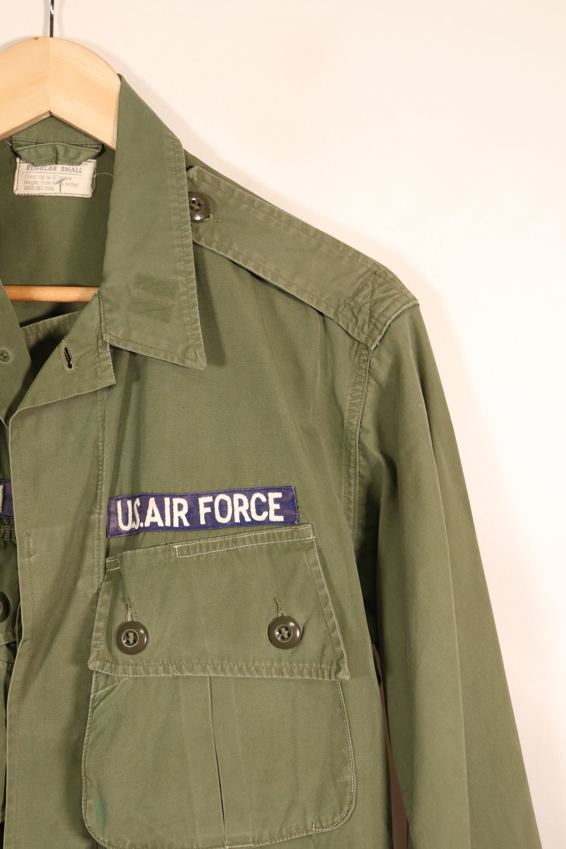1963年契約　S-R　アメリカ空軍　将校　1st Model ジャングルファティーグ　ジャケット　改造あり　中古品