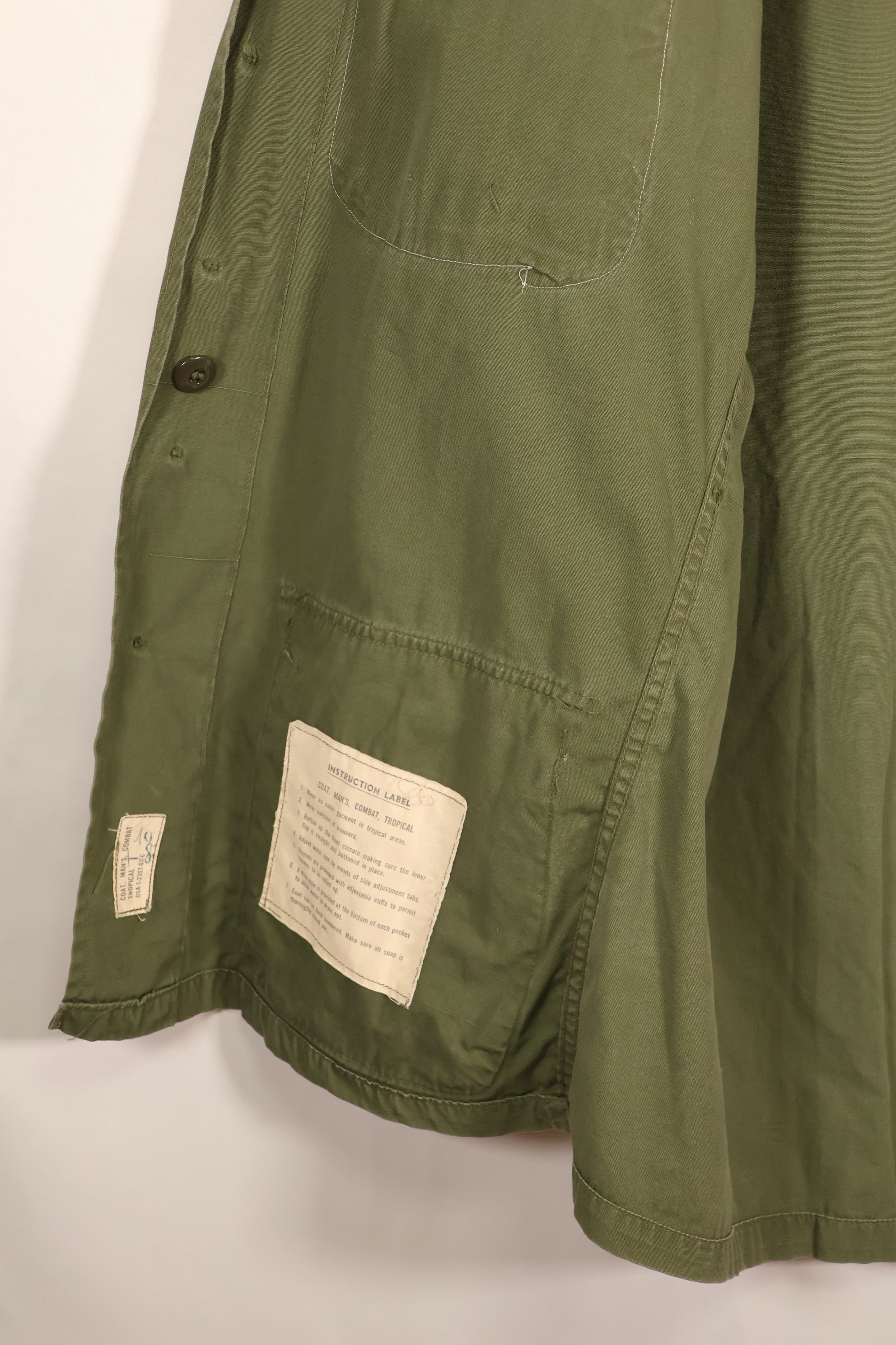 1963年契約　S-R　アメリカ空軍　将校　1st Model ジャングルファティーグ　ジャケット　改造あり　中古品