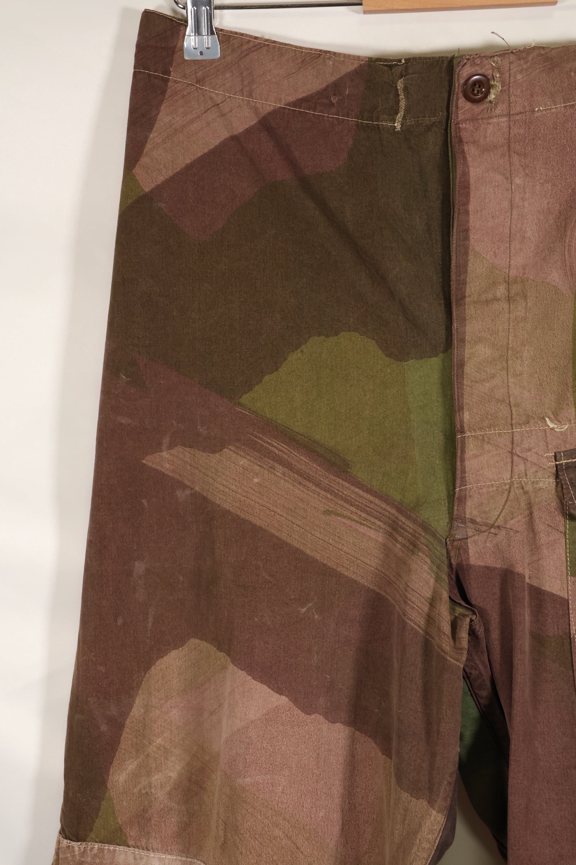 実物　イギリス軍　SAS トラウザーズ　WINDPROOF 迷彩パンツ　改造パンツ　インドシナ戦争　中古品