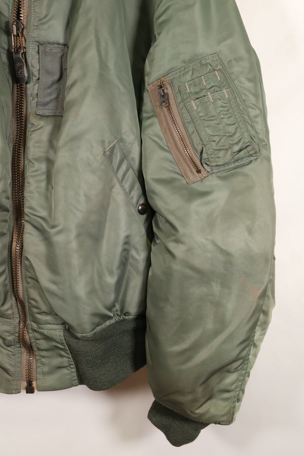 1950年代　LARGE　アメリカ空軍　初期型　MA-1　フライトジャケット　インターメディエイト　中古品